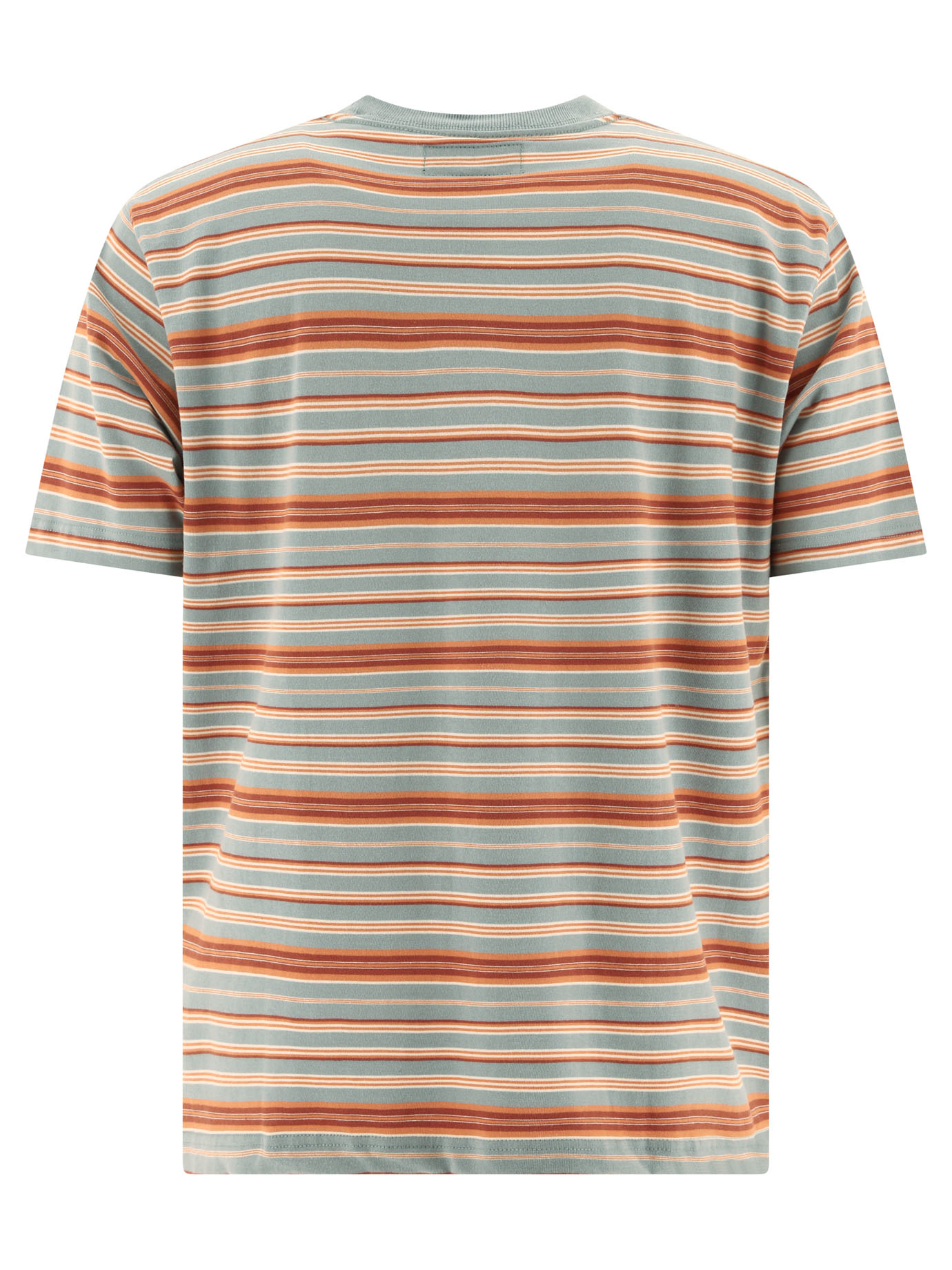 BEAMS PLUS Grey Multi Stripe Pocket t-shirt